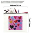 thumbnail image 5 of Pratyus Tote Bag Pink Love Cosmetic Bag with Hearts Bubbles Annabel Kidston Theme Travel Essentials Ladies Accessories White, 5 of 6