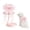 Blush Pink, variant on Cat and Small Dog Harness and Leash Set, Adjustable H-Style Pet Harness with Oversized Sheer Bow, Lightweight Dressy Walking Set