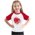 thumbnail image 1 of RXIRUCGD 2025 Vêtements d'Été pour Enfants Tout-Petits Garçons Filles Mode Mignon Col Rond Imprimé Manches Courtes Haut, 1 of 6