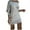 Silver, variant on Women's Off Shoulder Sequin Dresses Long Sleeve Loose Casual Cocktail Party Dress Sparkly Glitter Short Mini Dress Green 2XL
