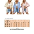 thumbnail image 7 of Frontwalk Women Cardigan Ruffle Sleeve Shirt Double Layer Cover Up Women's Casual Kimono Sheer Tops Pink S, 7 of 7