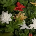 thumbnail image 5 of Miluhomne 5x4x2'' Glitter Christmas Flower Ornament Tree Decoration Silver Hollow-Out Flower, 5 of 6