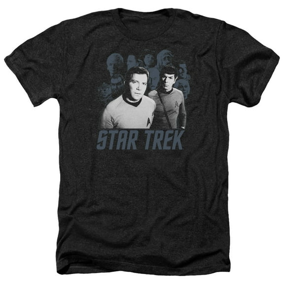 Star Trek - Kirk Spock And Company - Heather Short Sleeve Shirt - Large