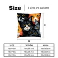 thumbnail image 5 of Cat Decorative Pillows Covers with Unique Patterns for Bed, Home Decor - Set of 2 Pillow Inserts - Available in 16x16, 18x18, 20x20 Inches for Various Occasions, 5 of 6