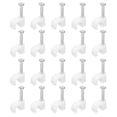 thumbnail image 1 of Unique Bargains 100 Packs 0.16 Inch Cable Clips, Ethernet Cable Clamps with Steel Nails, White, 1 of 6