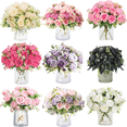 thumbnail image 2 of Flores Peonias Artificiales Ramo Decoración Hogar Bodas Xtellar morado, 2 of 3