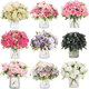 thumbnail image 2 of Flores Peonias Artificiales Ramo Decoración Hogar Bodas Xtellar morado, 2 of 3