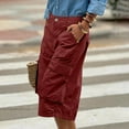 thumbnail image 4 of Gamivast Womens Plus Size $5 Cargo Shorts Women Elastic Waist Knee Length Wide Leg Shorts for Summer Casual Relaxed Fit with Pockets Cancel Membership, 4 of 7