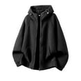 thumbnail image 5 of qelini Winter Jackets for Men Long Sleeve Coats Solid Hooded Zip up Jackets Thermal Warm Outerwear with Pockets, 5 of 6