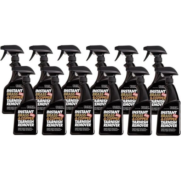 Flitz Brass and Copper Tarnish Remover, Powerful Organic Formula That Safely Removes Rust, Stains and Oxidation   Cleans Brick, Glass, Aluminum and More, Made in the USA, 16 oz Spray