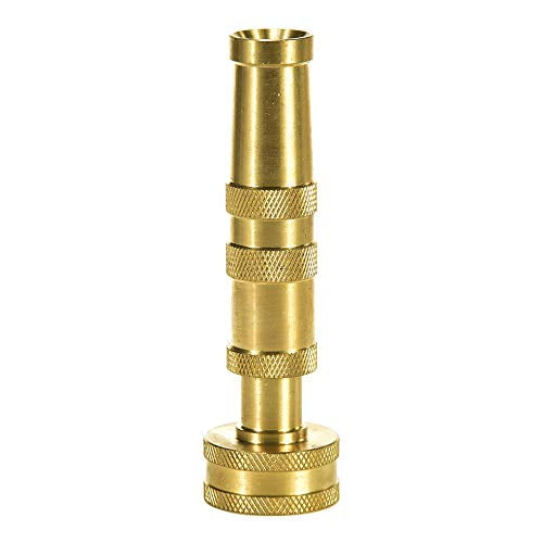 Heavy-Duty Brass Hose Nozzle,Adjustable Twist Hose Nozzle,Jet Sweeper Nozzle,Garden Sprayer