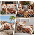 thumbnail image 5 of Fall Red Truck Outdoor Waterproof Pillow Covers, Thanksgiving Sunflower Turkey Maple Leaf Linen Decorative Square Throw Pillowcase Sofa Cushion Sham for Patio/Couch/Chair, 24"x24" 2 Pack, 5 of 8
