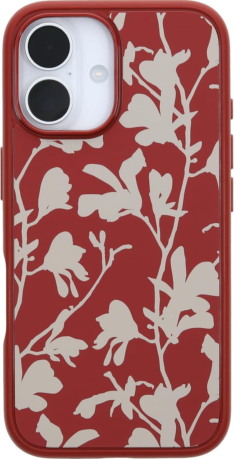 OtterBox iPhone 16 (Only) - Symmetry Series+ Case - Autumn Rust (Red) - Snaps to MagSafe - Ultra-Sleek - Raised Edges Protect Camera & Screen - Non-Retail Packaging