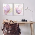 thumbnail image 4 of Stupell Industries Girls Glam Butterfly Wings Animals & Insects Painting Gray Framed Art Print Wall Art, 24 x 30, Set of 2, 4 of 9