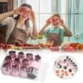 thumbnail image 5 of Tuphregyow 12-Piece Stainless Steel Biscuit and Bento Decoration Knife Set for Fruit and Vegetable Carving - Perfect for Kitchen Artistry Pink, 5 of 5