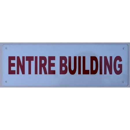 

Entire Building Sign (Reflective White Aluminum 4X12 INCH)(ref-2022-4)