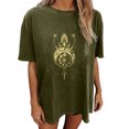 thumbnail image 1 of Blusa de manga corta con diseño de calavera y esqueleto de manga caída vintage para mujer Pompotops hfajkhk127999, 1 of 9