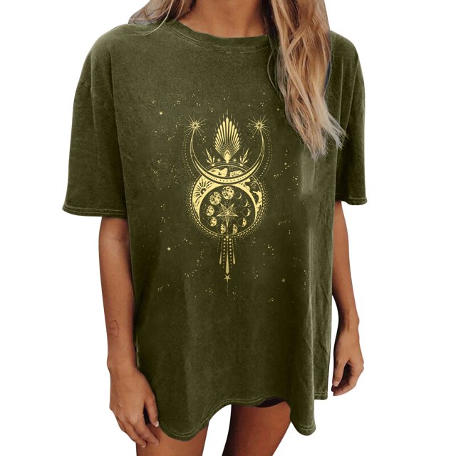 Blusa de manga corta con diseño de calavera y esqueleto de manga caída vintage para mujer Pompotops hfajkhk127999