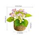 thumbnail image 3 of Jardinera de flores artificiales Decoración primavera-verano - Arreglo floral en maceta falsa con huevos, follaje de plástico, maceta blanca, decoración de escritorio de 14x12cm para despacho en casa, 3 of 8