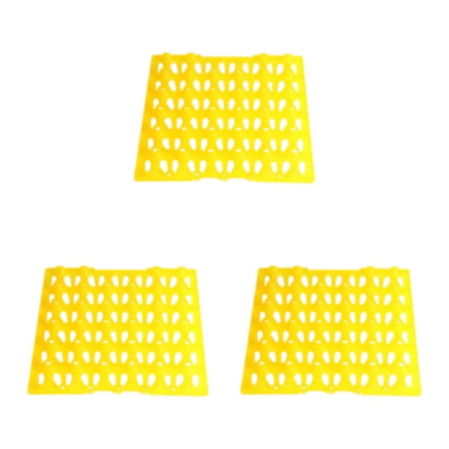 mmirethe Farm Egg Container Long Distance Transport Egg Holder Plastic Breathable Yellow 29x29x5cm 3Set