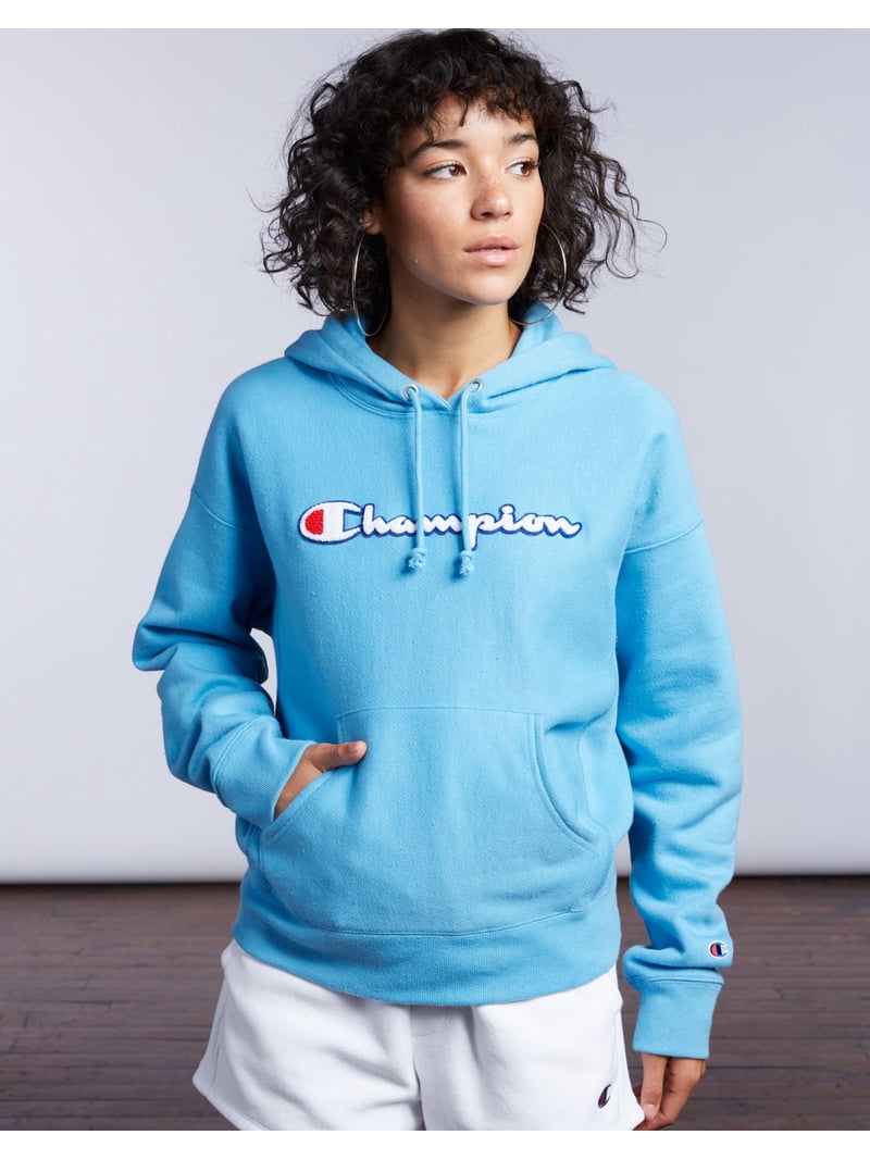 Women's Champion Life Reverse Weave Pullover Hoodie, Chenille Logo