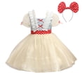 thumbnail image 1 of Déguisement de Princesse pour Fille Snow Robe de Fête avec Bandeau Halloween Cosplay Déguisement, 1 of 7