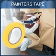thumbnail image 2 of Unique Bargains Masking Tape, DIY Car Auto Paint Painters Tape, 1 Pc Yellow 0.7 Inches x 54.7 Yards, 2 of 7