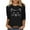#149-Black, variant on UsYezik Womens Tops 3/4 Sleeve Cats Graphic O Neck Tops Trendy Summer Basic Tees Fashion Casual Tshirts Flowy Loose Tunic Tops