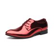 thumbnail image 1 of Zapatos de cuero con punta puntiaguda británicos, zapatos de cuero brillante para hombres, zapatos de cuero de gran tamaño, deseo, 1 of 6