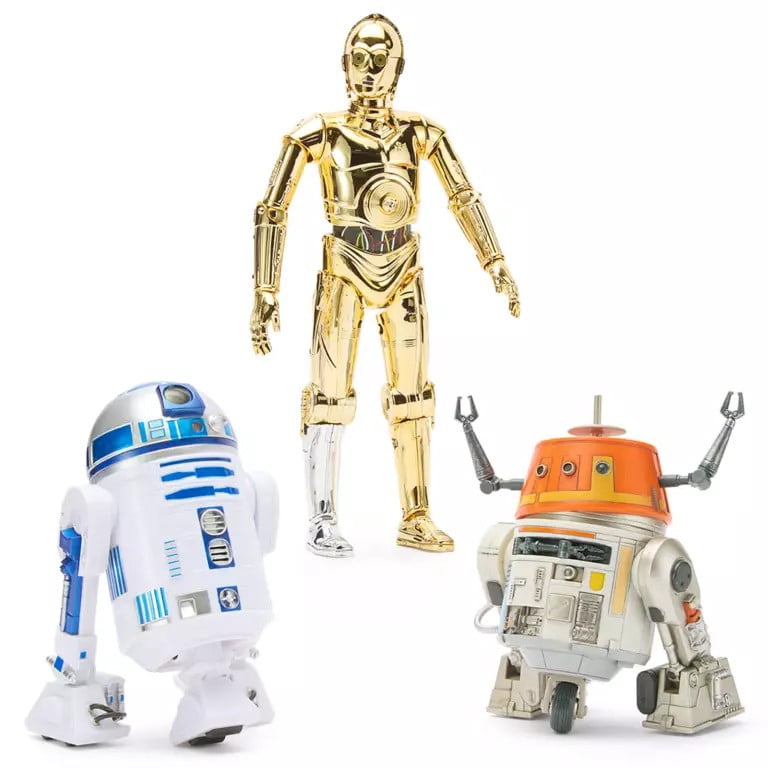 Disney Parks R2-D2 C-3PO C1-10P Talking Action Figure Set Star