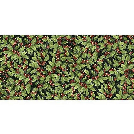 Springs Creative Christmas Packed Toys and Holly, Multi-Colored, 43/44" Wide, Fabric By the Yard
