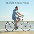 thumbnail image 5 of Ambifirner 26 Inch Beach Cruiser Bike for Women, 1 Speed Commute Bike for Adults, Womens Bicycle with Adjustable Seat, Multiple Color, 5 of 6
