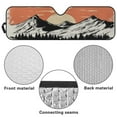 thumbnail image 6 of Uorisanigo Windshield Sunshade Compatible with Rubicon Sahara TJ JK JKU 2 Door & 4 Door, Mountain Sunset Car Windshield Sun Shade Front Window Sun Visor Block UV Rays and Heat, 6 of 7