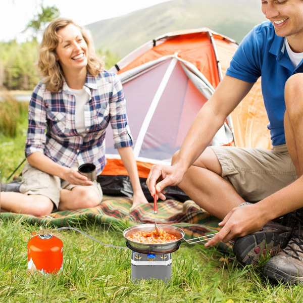 Portable Lightweight Camping Stove, Windproof, 3-Fuel Compatible with Carrying Bag, for Camping/Hiking/Picnics