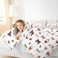 thumbnail image 3 of Manfei Brown Bow Knot Twin Comforter Sets,Sweet Ice Cream Bedding Set,Light Gray Reversible,2pcs,1 Comforter and 1 Pillowcase, 3 of 7