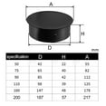 thumbnail image 6 of Stove Chimney Hole Cover Pipe Cover Stainless Steel 110mm 160mm Chimney Cover Stainless Steel Chimney Hole Lid, 6 of 6
