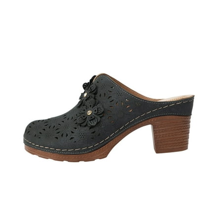 

VerPetridure Wedge Sandals for Women Women s High Heel Baotou Sandals Fashion Comfort Single Shoes Thick Heels Slippers