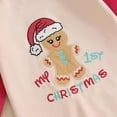 thumbnail image 5 of newwalpole Newborn Baby Boy Christmas Outfit Contrast Color Letter Print Infant Romper Long Sleeve Jumpsuit Cute Xmas Clothes Beige for Size 9-12 Months, 5 of 9