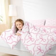 thumbnail image 3 of Erosebridal Pink Bows Girls Twin Comforter Sets,Girly Bowknot Princess Bedding Set For Bows Lover,Reversible pink,2-Piece, 3 of 7