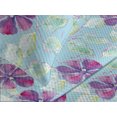 thumbnail image 3 of Ambesonne Clematis Art Quilted Coverlet 3 Pcs, Dreamy Floral Boho Art, Queen Size, Mint Green Pale Fuchsia, 3 of 4