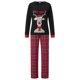 thumbnail image 2 of Pijamas navideños familiares a juego, pelele para bebé/ropa para perro/camisetas con estampado de ciervo y pantalones a cuadros., 2 of 10