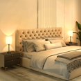 thumbnail image 3 of JSXing - L&aacute;mpara De Dormitorio, L&aacute;mpara De Mesilla De Noche Con Usb C Y A Puertos, Tirar De La Cadena L&aacute;mpara De Mesa Con Toma De Ca, Blanco L&aacute;mpara De Mesi, 3 of 7