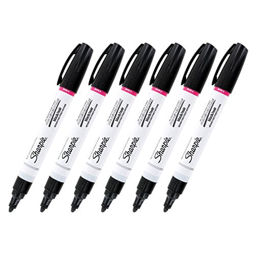 Sharpie OilBased Paint Marker, Medium Point, Black Ink (Pack of 12