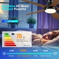 thumbnail image 5 of PHORUS 46" Low Profile Ceiling Fan with Light and Remote, Modern Flush Mount Ceiling Fan with APP Control, Quiet Reversible DC Motor, Dimmable LED, Indoor/Outdoor, Brown, 5 of 10