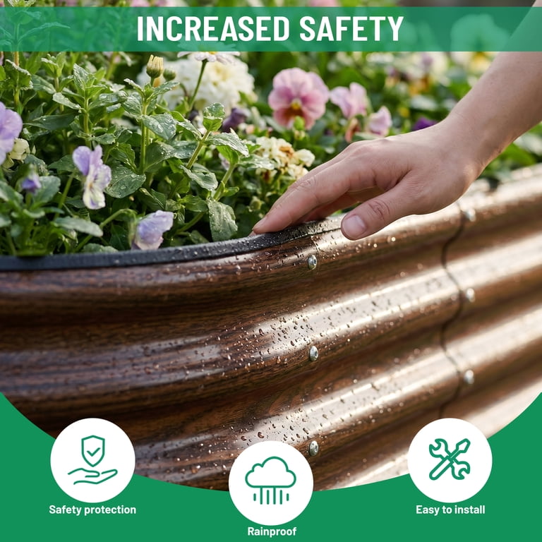 SnugNiture 4x2ft Raised Garden Bed, Galvanized Metal (2-Pack) photo 7
