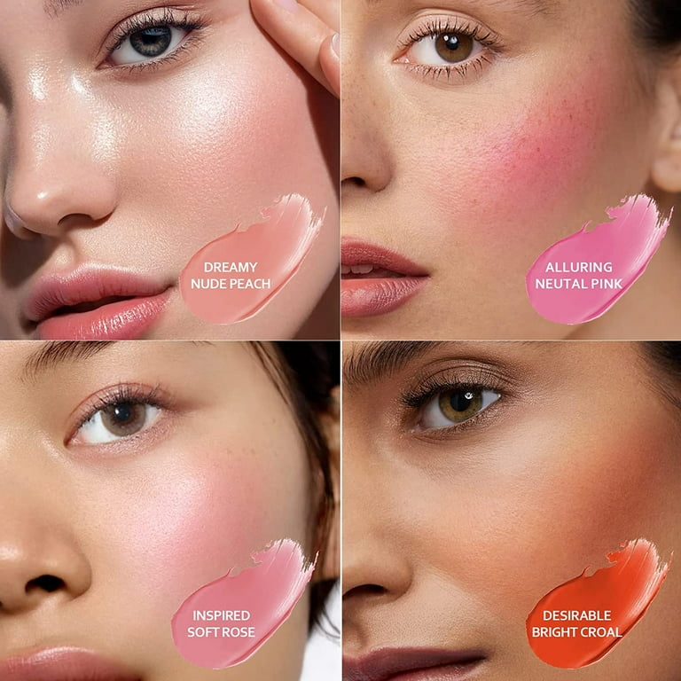 Soft Cream Liquid Blush, Creamy Blush Makeup for Cheek, Dewy Finish,  Buildable Pigment, Lightweight, Long Lasting, For Natural-looking Flush 