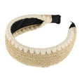thumbnail image 4 of Unique Bargains 1 Pc Headband Yarn-edge Hair Accessories for Women Cream Color, 4 of 5