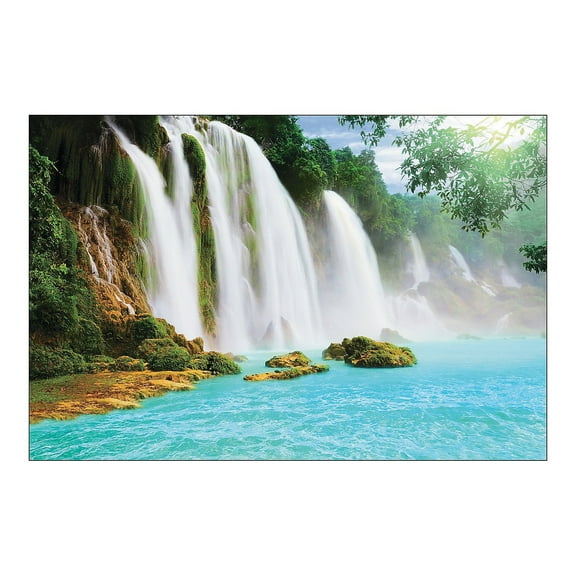 Fun Express Waterfall Scene Backdrop Banner Set – Stunning Vibrant Party Decor Weddings Celebrations Photo Booths Events & More – Perfect for Themed Parties Receptions & Special Occasions – 3 Pieces
