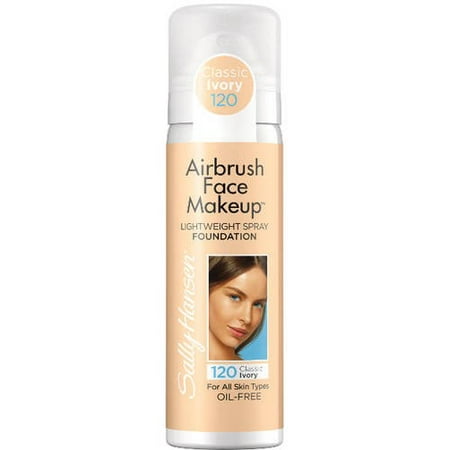 Sally Hansen Airbrush Face Makeup Foundation, Classic Ivory, 1 (Best All Natural Foundation Makeup)