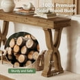 thumbnail image 3 of Tribesigns 63-Inch Solid Wood Console Table, Farmhouse Narrow Entryway Table with X-Shaped Legs for Hallway, or Foyer, Easy Assembly, 3 of 7